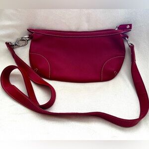 Tommy Hilfiger Red Leather Crossbody Bag